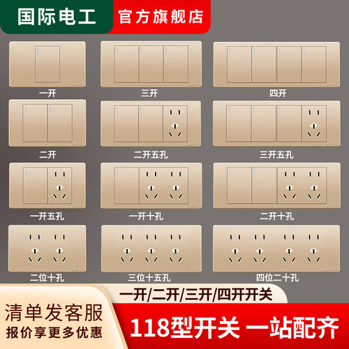 国际电工118型一开单控二开双控
