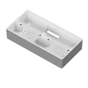 明盒86型双底盒开关插座面板布线下线双联明装孖底盒二位接线盒