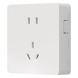 86型明装空调热水器16A错位5孔插座面板明线斜五孔二三插电源家用