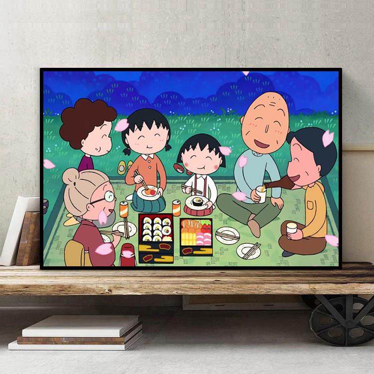 卡通动漫钻石画2024新款樱桃小丸子全家福贴钻十字绣儿童卧室满钻,居家布艺,钻石绣,淘宝优惠券,粉丝福利购,淘宝优惠卷