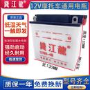 钱江龙摩托车电瓶12V9A蓄电池水电池125助力车 踏板车电瓶12V7ah