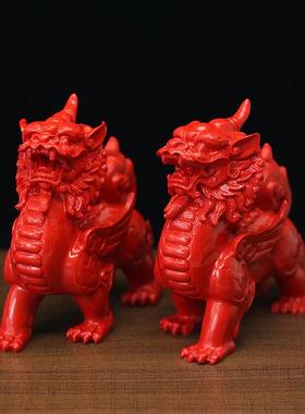 天然朱砂招财貔貅大号旺财摆件家居镇宅客厅工艺礼品摆饰办公室风