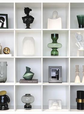 样板房玄关酒柜软装家居饰品欧式摆件工艺品相框玻璃罐组合ZH2537