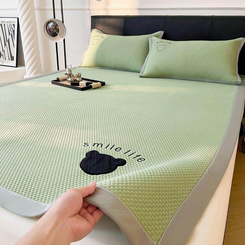 夏季冰豆豆冰丝凉席三件套空调凉席学生宿舍单人免水洗冰藤席软席,床上用品,冰丝席,淘宝优惠券,粉丝福利购,淘宝优惠卷