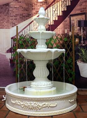 欧式多层财富雕塑、流水喷泉、许愿喷泉、家庭花园庭院、室外鱼塘