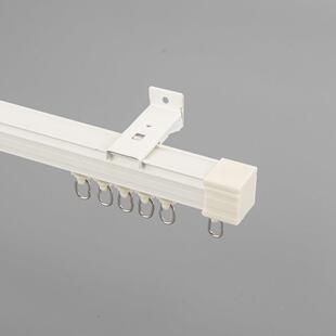 铝合金窗帘轨道罗马杆窗帘杆单双轨道滑轨滑轮顶装侧装滑道