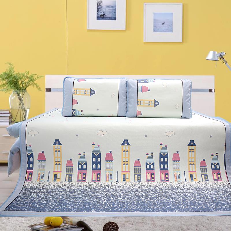 定制儿童卡通垫0.9印花冰丝垫精品皇家藤垫三件套加厚双面垫1.5米