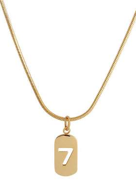 钛钢小众设计新款幸运数字7项链女气质ins简约精致冷淡风锁骨链