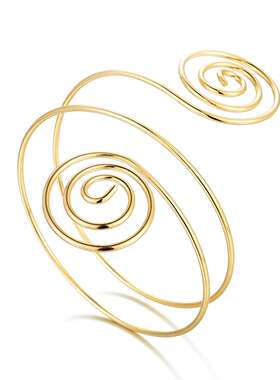 欧美饰品直供朋克重金属螺旋音符臂镯夸张手环个性女手镯