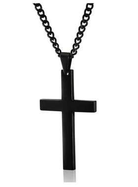 男女金属简约十字架项链吊坠外贸饰品电商热销款链子女