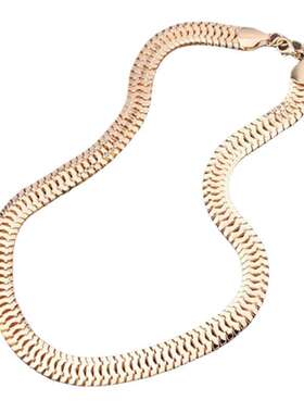 欧美夸张个性金属短款鱼鳞项链外贸电商项饰货源