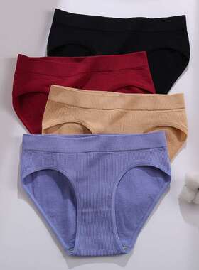 FINETOO女士三角裤无缝高腰棉质内裤欧美热销内衣套装169