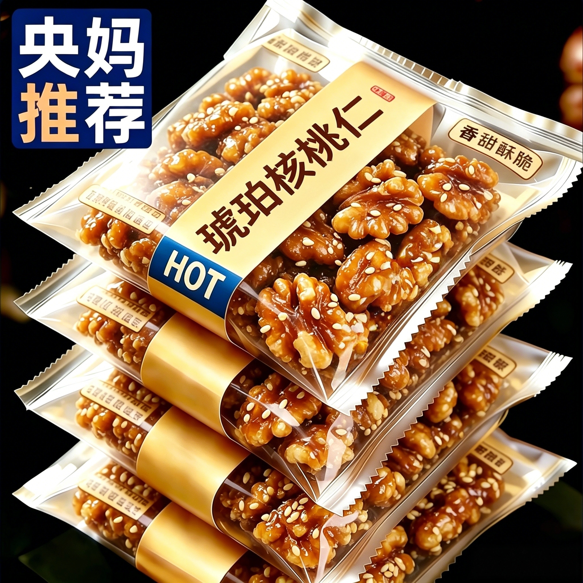 【央妈推荐】云南蜂蜜琥珀核桃仁26新货0添加坚果零食官方旗舰店