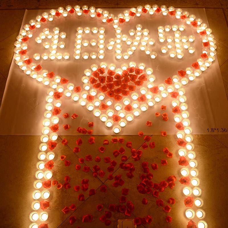 蜡烛生日求婚创意布置套餐表白示爱场景装饰用品情人节