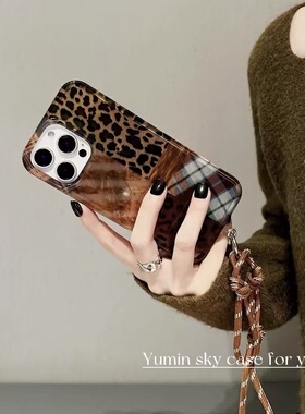 复古拼接豹纹适用于一加ACE6手机壳一加ACE5/3/2v新款oneplusace竞速一加15/13T12保护套1+11女10pro/9/8羽纱