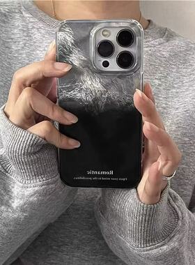 冷淡渐变银黑适用于华为nova15ultra手机壳nova14/13pro/12se/10/8hinova9pro保护套6/5i女4麦芒40/30se羽纱