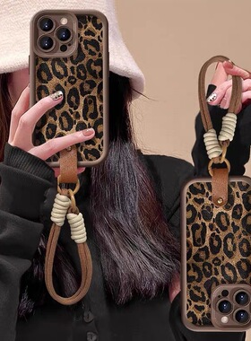 咖啡色豹纹适用于荣耀500pro手机壳40090GTHONOR80GT70pro+新款x60/70i畅玩30Plusplay6t女Magic8/7/6高竹