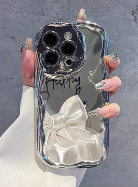 白色蝴蝶结适用于oppo A6pro/A3A2/A11X手机壳a97/96/95/A93/92S新款a56保护套a55/36小众a78/a58x水滴女