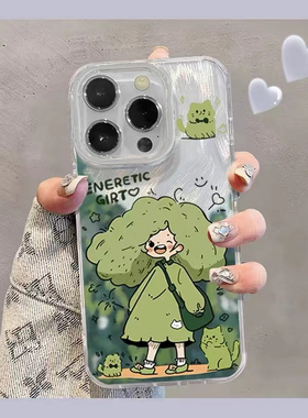 绿色背包女孩适用于小米17手机壳15/14ultra/13pro12T新款note15pro+14R/k80/70/60/女civi5PRO/4羽纱保护套