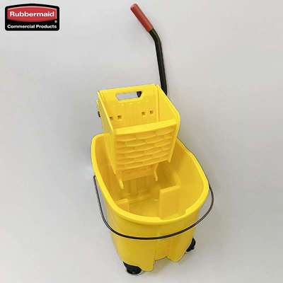 Rubbermaid乐柏美挤水拖把桶物业保洁榨水车带轮758088