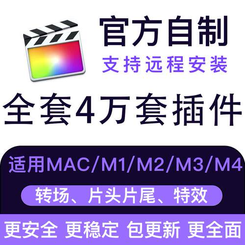 包含FinalCutPro软件以及剪辑插件FCPX插件全套运动模糊滤镜调色