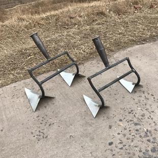 农用加厚开荒三角锄多功能种葱开双沟犁地工具园林艺松土种菜神器