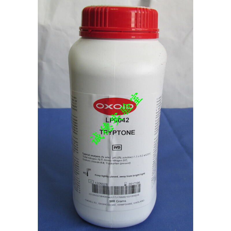 。原装 胰蛋白胨 （Tryptone） Oxoid LP0042B 500g