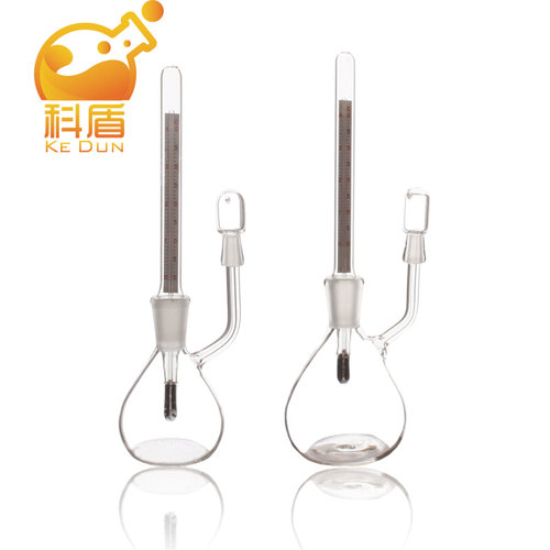 。金鱼牌 附温比重瓶 密度瓶 25/50ml比重瓶附温度计 玻璃比重瓶