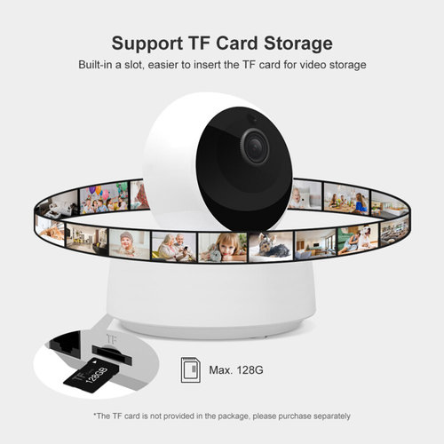 。Sonoff智能无线WiFi安全摄像头app远程控制1080p高清夜视语音对