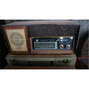 怀旧新款老物件收音机 老戏匣子木壳古玩古董影视道具农家院摆件