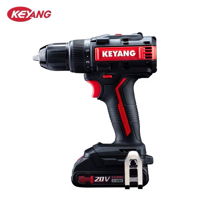 KEYANG/启洋充电式电钻手枪钻家用冲击手钻工具电动螺丝刀锂电转