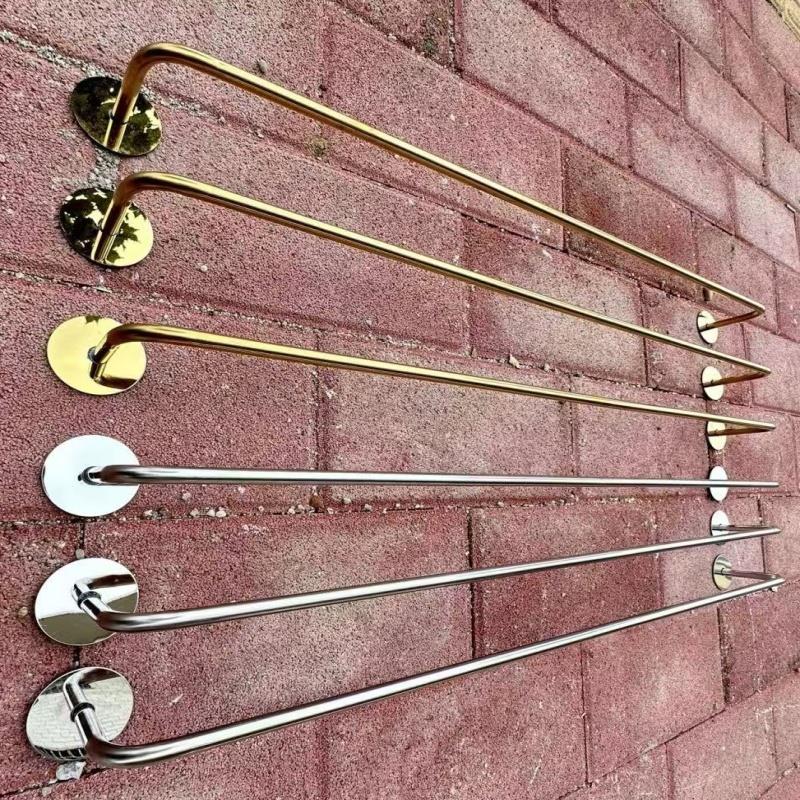 服装店展示架上墙内衣架子不锈钢实心正挂侧挂杆壁挂式文胸展示架