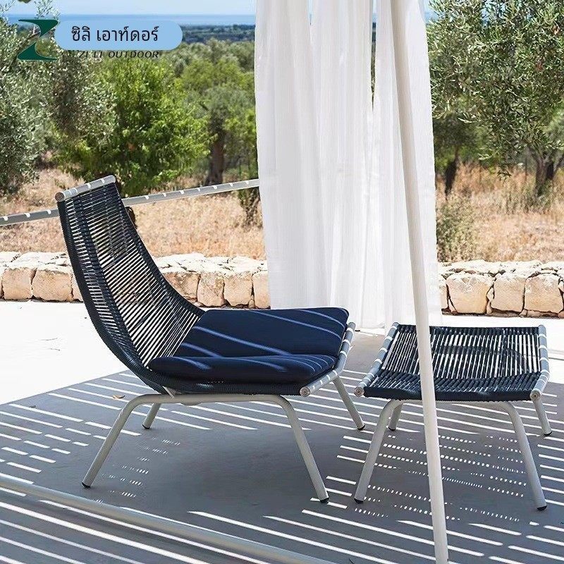 北欧躺椅阳台椅户外藤编午休简约现代室外椅子休闲庭院花园庭院凳,住宅家具,庭院凳,淘宝优惠券,粉丝福利购,淘宝优惠卷