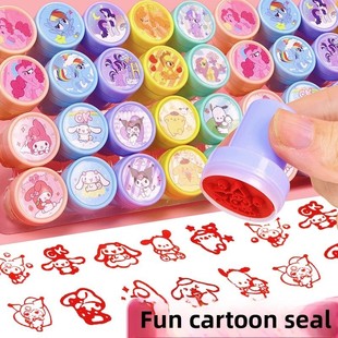 可爱创意卡通印章卡皮巴拉原子表扬章小红花印章奖励盖章文具印章积分奖章教师用家长评语玩具儿童鼓励印章