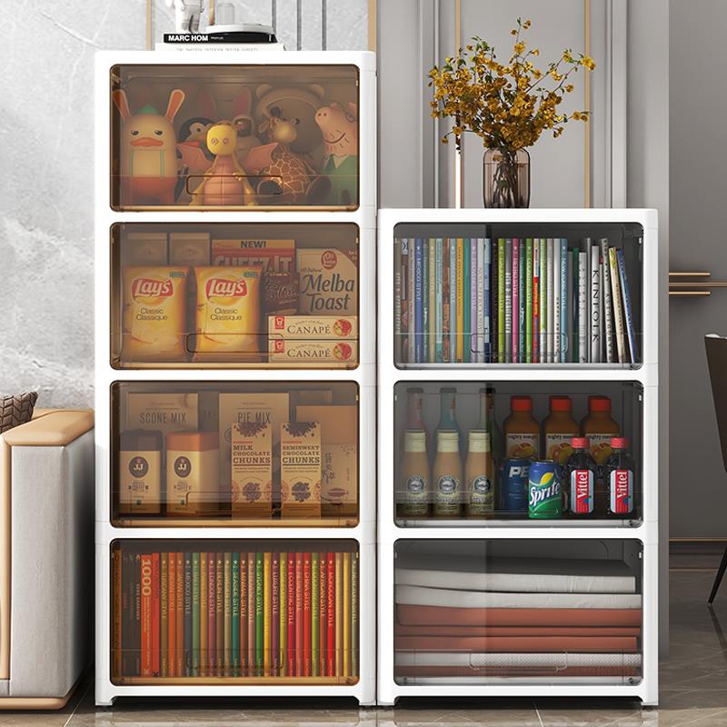 飘窗儿童书架厨房零食置物架客厅书柜阳台包包翻盖收纳柜卧室玩具