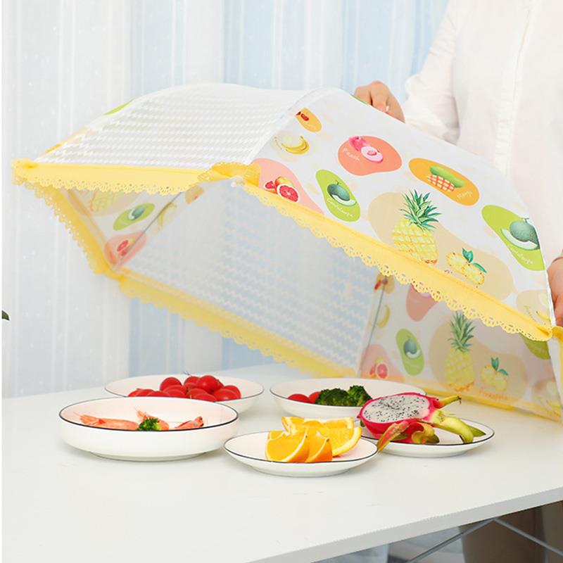 新款防尘遮菜伞饭菜罩子盖菜罩折叠餐桌罩食物防苍蝇剩菜饭罩神器