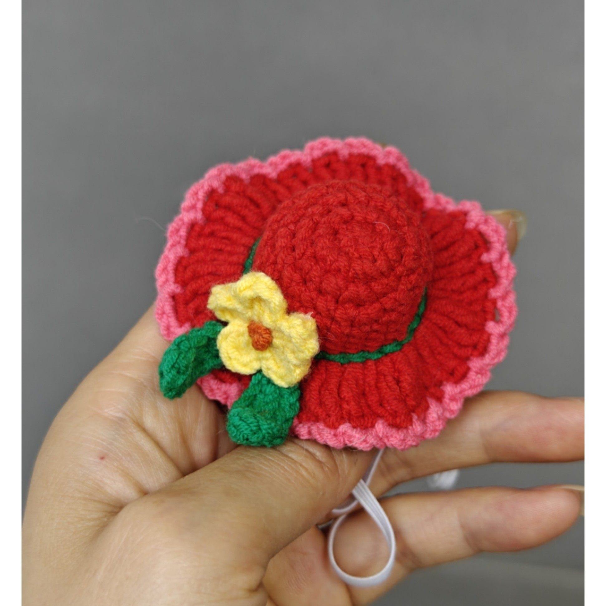 金熊钩针帽子小宠物仓鼠风帽子法国草帽羊毛手工成品定制,宠物/宠物食品及用品,帽子,淘宝优惠券,粉丝福利购,淘宝优惠卷