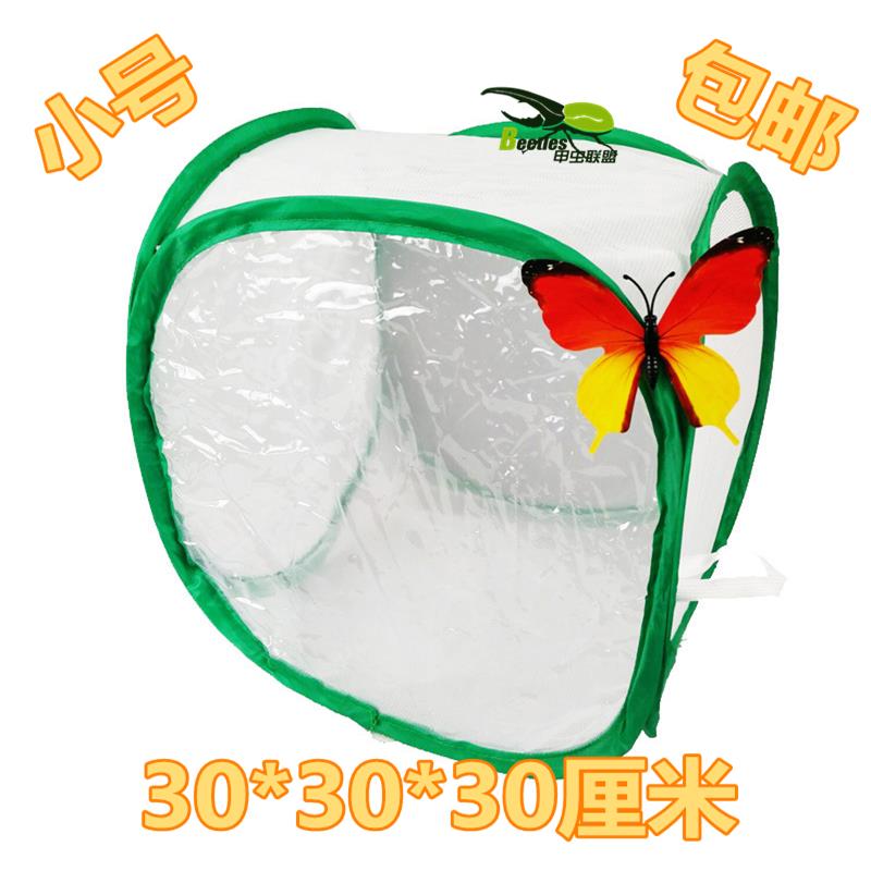 蛐蛐蟋蟀昆虫活体螳螂卵鞘孵化蝴蝶羽化饲养盒箱折叠网笼包邮