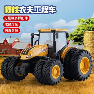 6岁男孩 惯性运输车儿童玩具拖拉机大号合金回力车益智3 新品