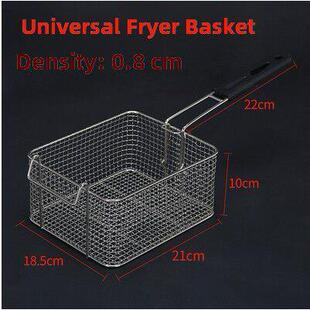 81油炸筛炸网不锈钢炸篮商用薯条 商用加密过滤网腿肉炸框油炸锅