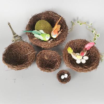 鸟窝鸟巢保暖繁殖装饰挂窝 材料干树枝DIY手工编织户外阳台吊挂笼