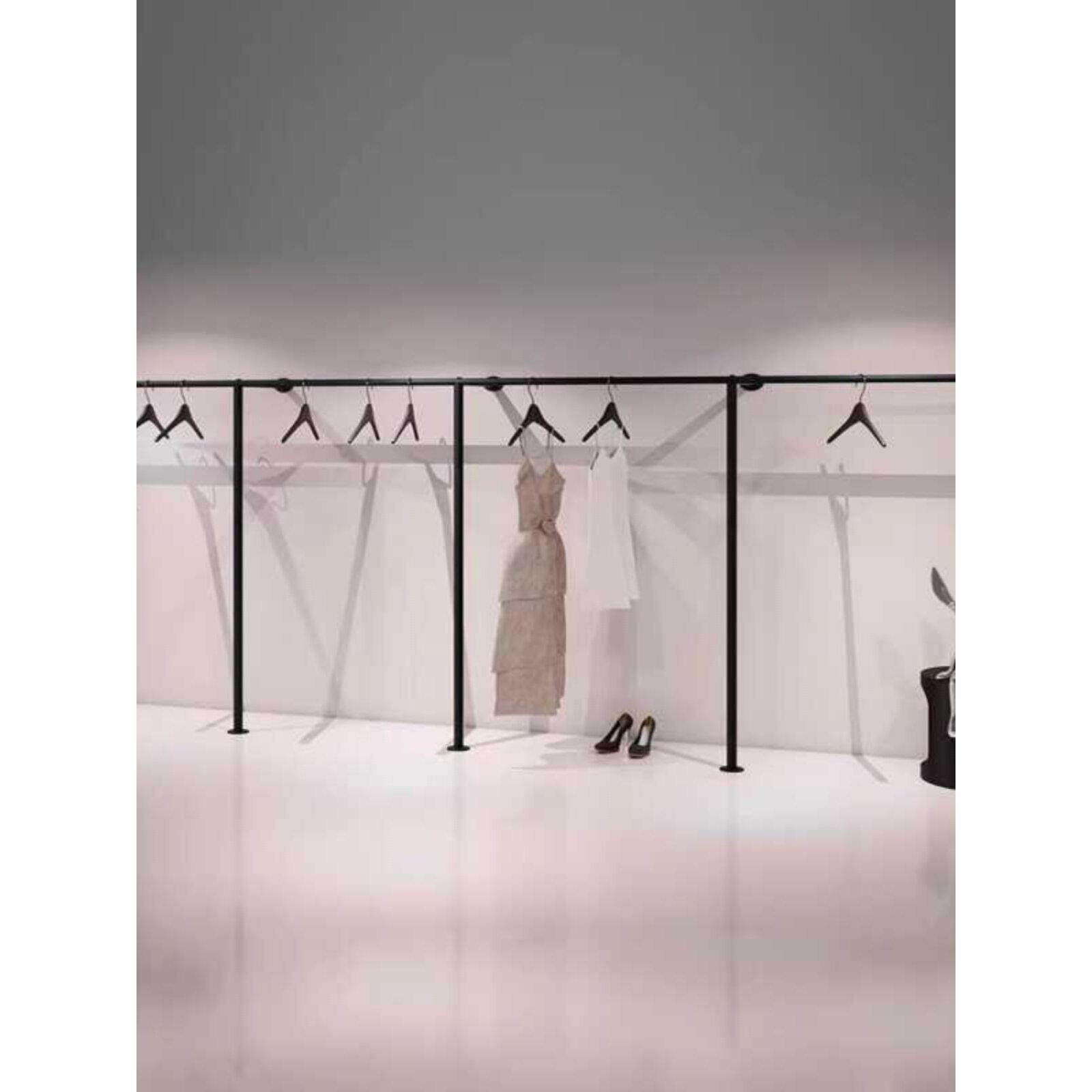 服装店上墙架不锈钢展示架女装店货架童装店陈列架侧挂简约时尚