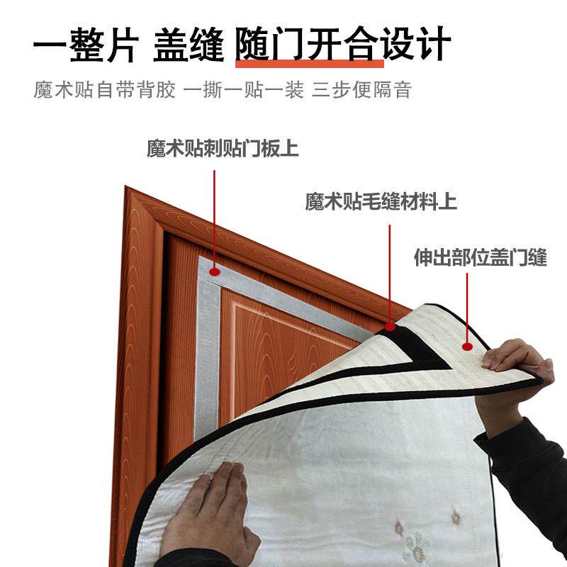 隔音门帘防盗门进户门门窗神器折叠门直播间隔音门隔音贴房门门贴图片