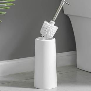 马桶刷家用无死角卫生间软毛底座白色放置盒洗厕所刷子高端置物架