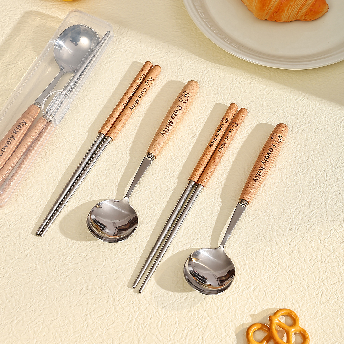 甜欧尼便携餐具套装一人食