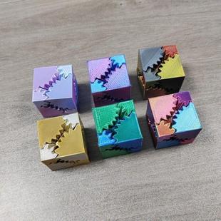 3D打印正方形齿轮变形球玩具立体魔方旋转解压神器新奇特办公桌面