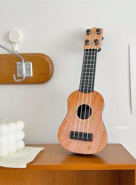 ins风迷你尤克里里吉他彷真乐器小摆件 覆古卧室装饰桌面摆件