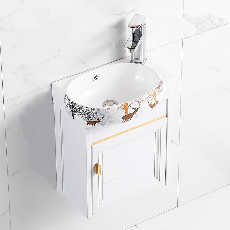 太空铝挂墙式小户型洗手盆柜组合卫生间洗脸盆阳台陶瓷洗漱台防水