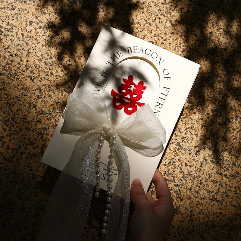 结婚拍照道具接亲誓言卡一对手写婚礼仪式誓词手卡高级情书致辞本