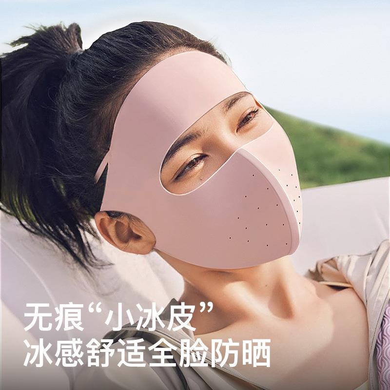 新款脸基尼全脸防晒面罩女夏季抗UV冰丝轻薄透气护眼角口罩